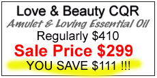 Beauty Inner Radiance CQR Amulet and Loving Essential Oil, regularly 410, sale price 299, you save 111