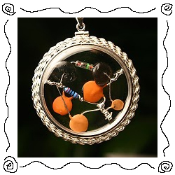Fibonacci Obsidian Beta-Blocker CQR - Crystal Quantum Radio Amulet