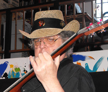 Photo of Claude Needham wearing Astral Travel Safari Hat with black band