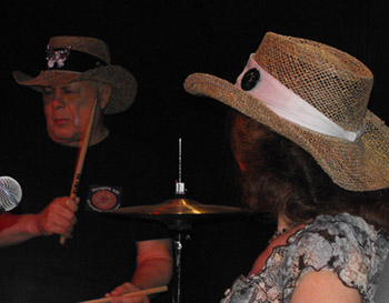 Photo of FAXL band with several members wearing Astral Travel Safari Hats
