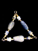 Ancient Cobalt Blue Glass & Gold